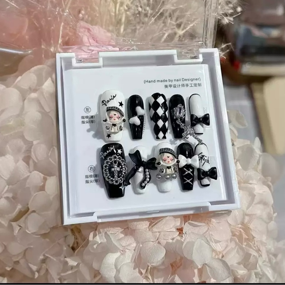 Press On Handmade Nail Art 10Pcs/Sets Free Tools